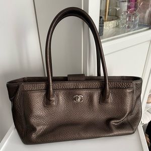 Chanel Brown Leather Cerf Executive Tote